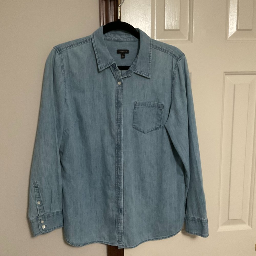 Talbot's Light Blue Denim Blouse